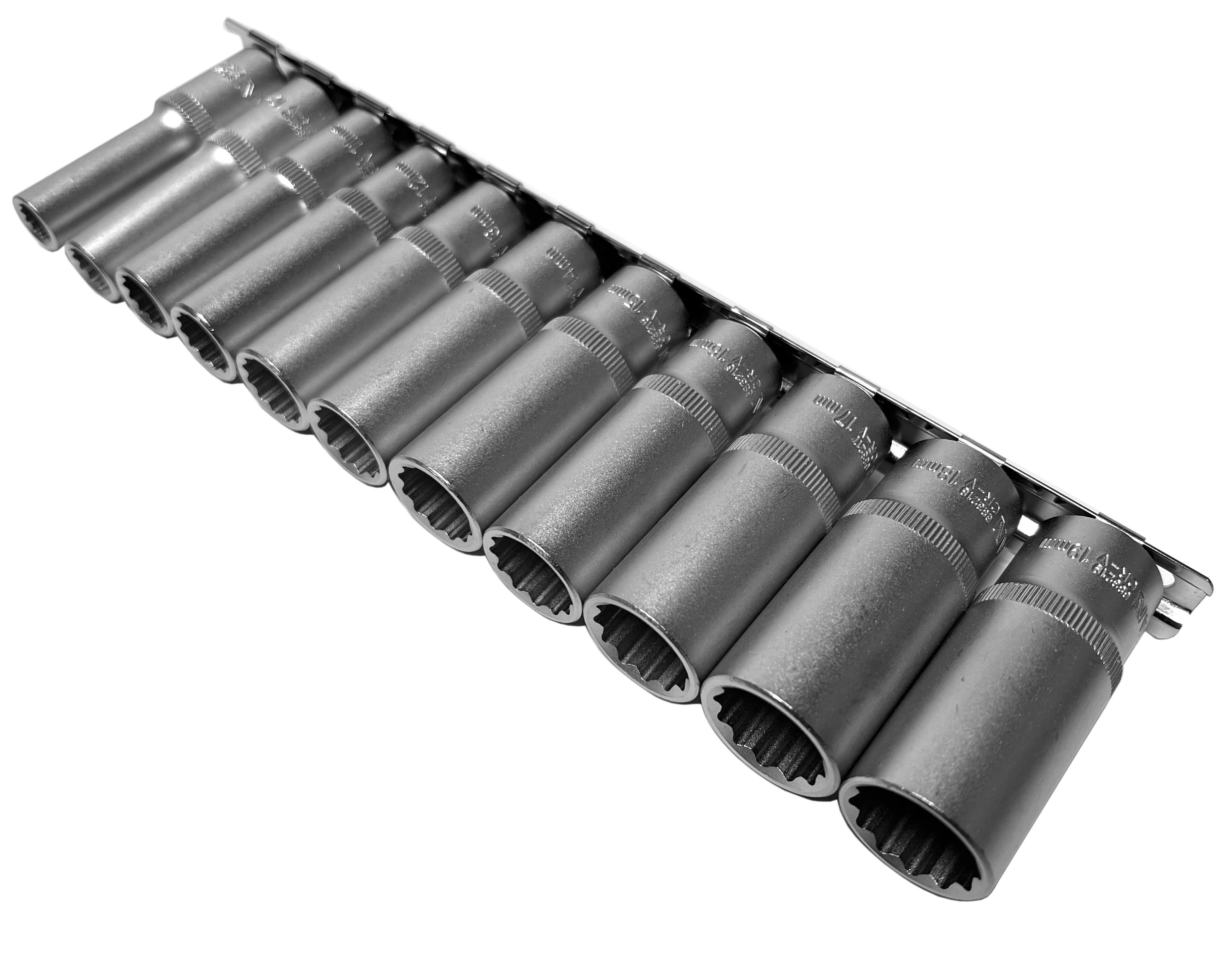 Werkzeuge Qualität Ratschen Set BGS 5252 Steckschlüssel-Satz 11-tlg, 3/8 Zoll Antrieb, SW 8-19 Mm Stecknuss Set KFZ Werkzeug Stecksatz